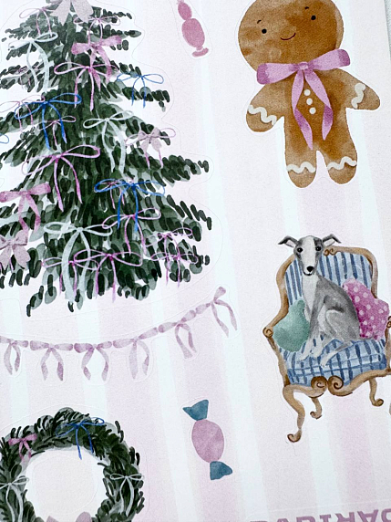 Стикерпак на Новый год «New Year pink», А5, фото 2.