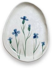 Блюдце ручной работы Верба керамика Васильки, керамика, 14 см