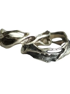 Кольцо из нейзильбера «Нити»