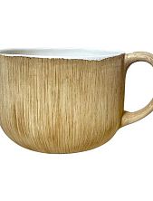 Кружка ручной работы Катя Вебер «Кокос» с сердечком внутри, коричневая, керамика, 350 мл