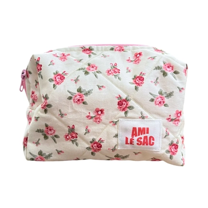 Косметичка ручной работы АМИ (Ami lé sac) «Grand», розовые розы, фото 1.
