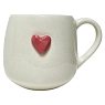 Кружка ручной работы Катя Вебер с сердечком, белая, керамика, 250 мл, превью фото 1