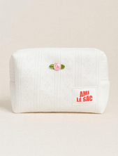 Косметичка ручной работы АМИ (Ami lé sac) «Moyen», белая