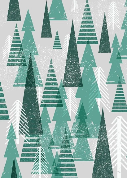 Открытка DARI DARI на Новый год «Зелёные ёлки», А6, фото 1.