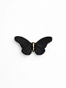 Брошь ручной работы Фарфор Булыгина «Бабочка», чёрно-золотистая, превью фото 2
