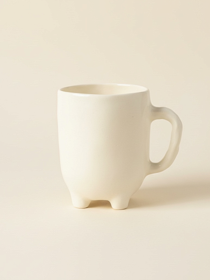 Кружка ручной работы на ножках Быкова керамика «Окно с красными ставнями», 250 мл, фото 2.