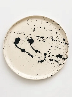 Тарелка ручной работы ММ керамика «Брызги», 21 см
