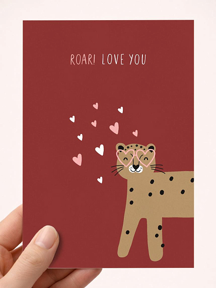 Открытка DARI DARI «Леопард Love you», А6, фото 1.