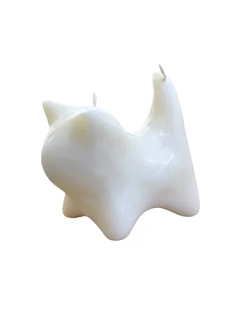 Интерьерная свеча Легенда о розе «Котик», белая