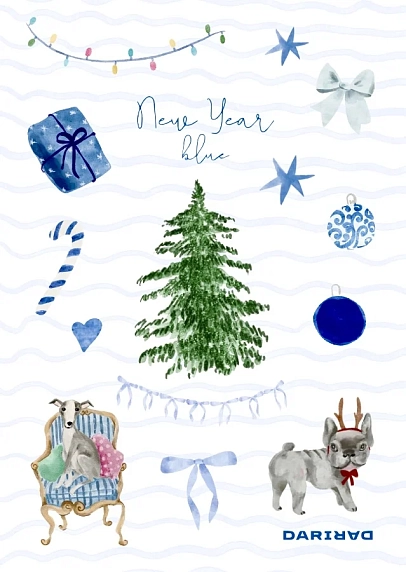 Стикерпак DARI DARI на Новый год «New Year blue», А5, фото 1.