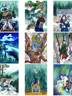 Набор открыток Анна Спешилова «Лесной», 9 шт.