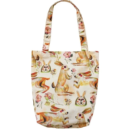 Сумка шоппер Забористый текстиль «Зайка», бежевый, фото 2.