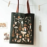 Сумка шоппер «Сова из леса», тёмно-зелёный, превью фото 2