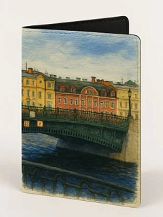 Обложка на паспорт DARI DARI «Мост через Фонтанку», искусственная кожа
