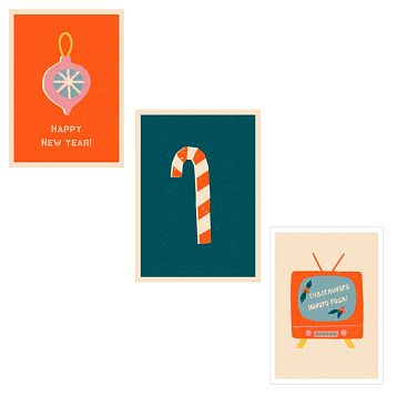 Набор открыток DARI DARI ретро на Новый год №3, 3 шт., фото 1.