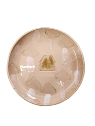 Тарелка ручной работы «Домик», бежевая, керамика, 15 см