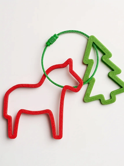 Брелок, обвес на сумку DARI DARI «Лошадка с ёлочкой», красный, 7 см, фото 2.