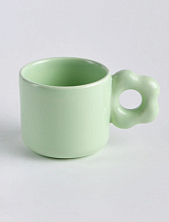 Кружка ручной работы ОХ! керамика «Цвет-ок», салатовая, керамика, 240 мл