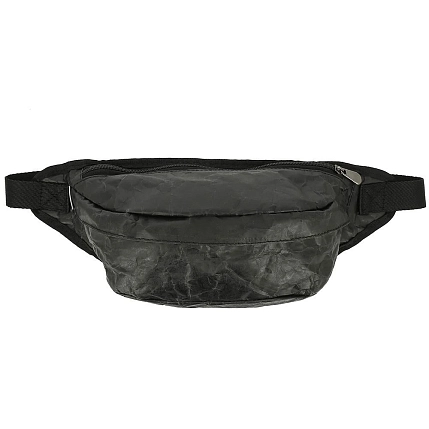 Поясная сумка Ranzel Bags «Baggy Black», тайвек, чёрная, фото 1.
