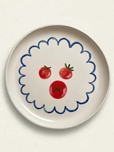 Тарелка ручной работы Йеллоускуп «Томат», керамика, 17 см