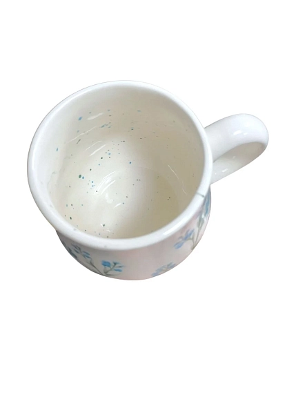 Кружка ручной работы Верба керамика груша «Незабудки», керамика, 350 мл, фото 2.