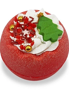 Бомбочка для ванны Boom Shop «Дух рождества», красная