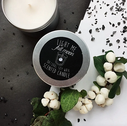 Свеча ручной работы «Полнолуние», 100 г, фото 1.