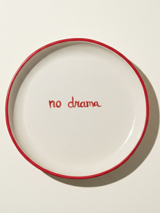 Тарелка ручной работы Йеллоускуп «No drama», керамика, 15 см