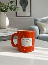 Кружка ручной работы Тата вытворяет/NF ceramics «Добрее надо быть, иначе p***etz», морковная, керамика, 440 мл, превью фото 4
