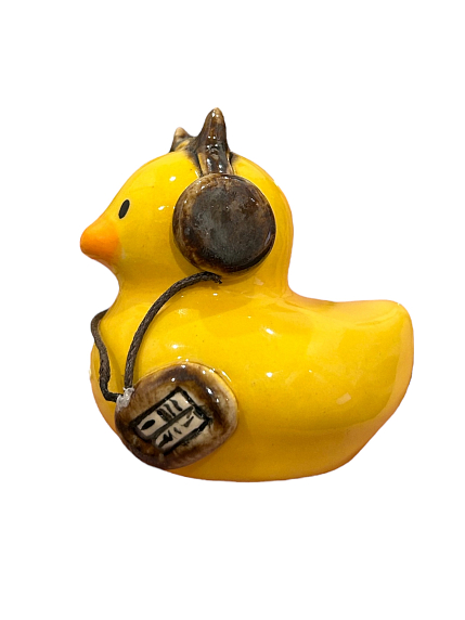 Керамическая фигурка Уточка в наушниках, фото 5.