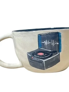 Кружка ручной работы «Винил», белая, керамика, 500 мл