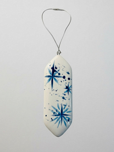 Ёлочная игрушка, конфета «Снежинки», керамика, 10 см