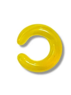 Кафф Лампджой глянцевый, стекло, жёлтый прозрачный