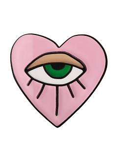 Брошь Monolama «Сердце с глазом», 5 см