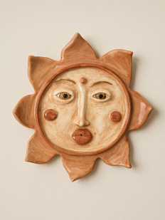 Подставка под благовония «Солнце», бежевая, керамика