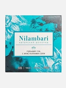 Шоколад Nilambari горький 75% с кристаллами соли