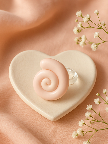 Кольцо ручной работы Ракушка, полимерная глина, фото 6.