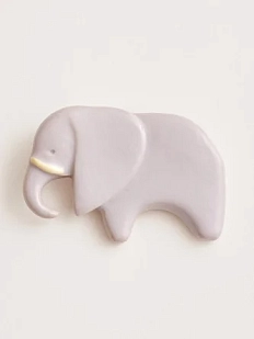 Брошь Екатерина Юдо «Сиреневый слон», керамика