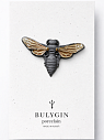 Брошь ручной работы Bulygin «Пчела», фарфор, чёрно-золотистая, превью фото 1