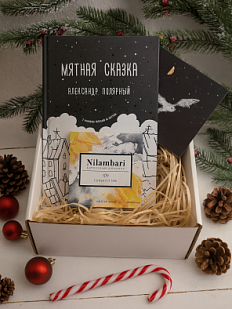 Подарочный набор на Новый год с книгой «Мятная сказка» и шоколадом