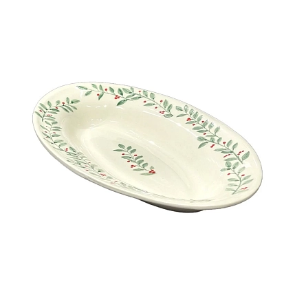 Блюдо-лодочка ручной работы Верба керамика «Веточки», керамика, фото 2.