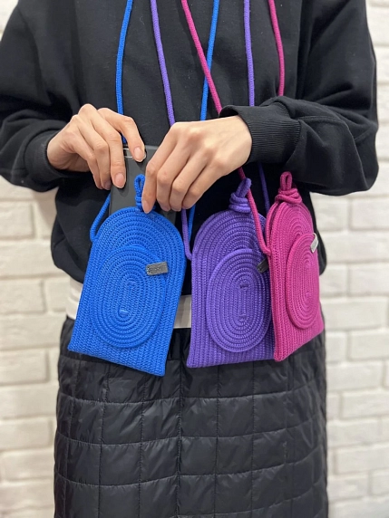 Сумка для телефона с карманом, серая, фото 3.