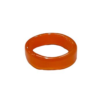 Кольцо стеклянное оранжевое, фото 1.