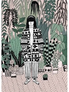 Картхолдер Валя Карнавалова «Девушка в оранжерее», разноцветный, двусторонний, ПВХ