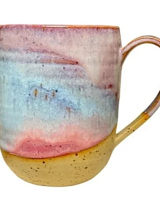 Кружка ручной работы «Рассвет», фиолетовая, керамика, 650 мл