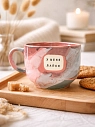 Кружка ручной работы Тата вытворяет/NF ceramics «У меня лапки», розовая, керамика, 600 мл, превью фото 4