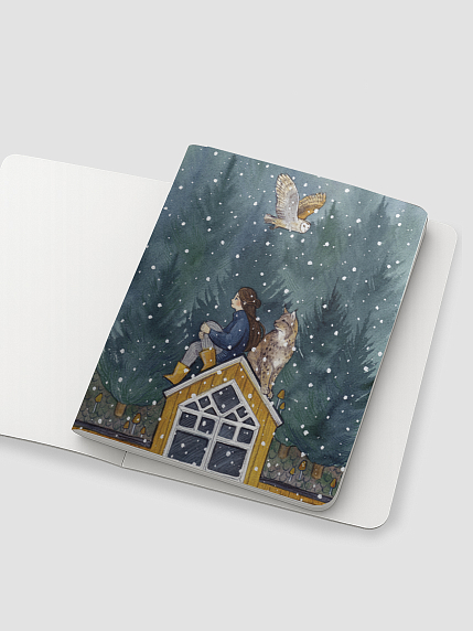 Тетрадь «На крыше», иллюстратор Анна Спешилова, А5, 40 листов, фото 1.