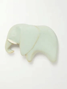 Брошь Екатерина Юдо «Зелёный слон», керамика