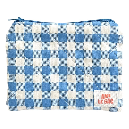 Мини-кошелёк ручной работы АМИ (Ami lé sac), голубая клетка, фото 1.