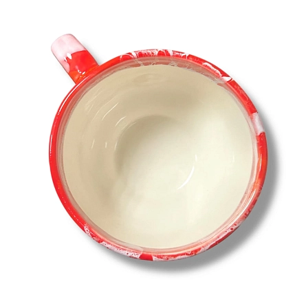 Кружка ручной работы Тата вытворяет/NF ceramics «Королева b**at всего», красная, керамика, 600 мл, фото 5.